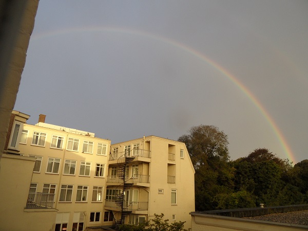 Regenbogen am Morgen, Parkhotel Den Haag