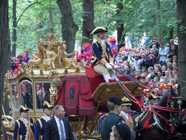 die goldene Kutsche mit dem Königspaar am Prinsjesdag 2013