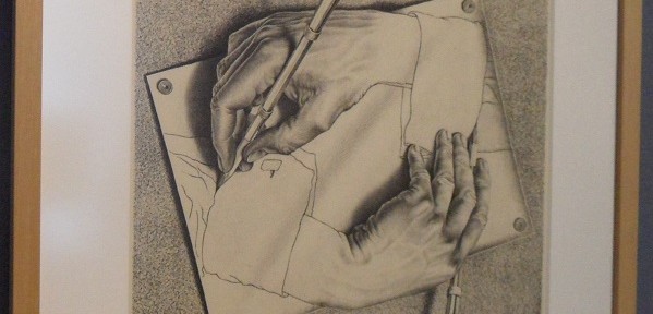 "zeichnende Hände" von M.C. Escher, Escher in het Paleis Den Haag