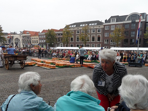 die Tour-Perspektive auf dem Käsemarkt in Alkmaar
