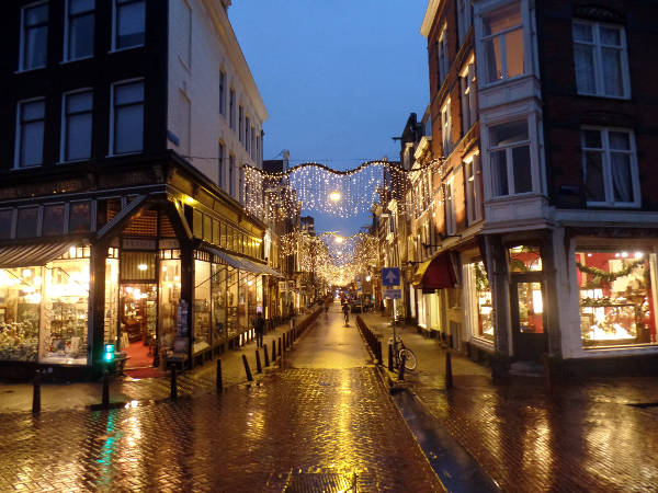 weihnachtlich beleuchtetes Amsterdam