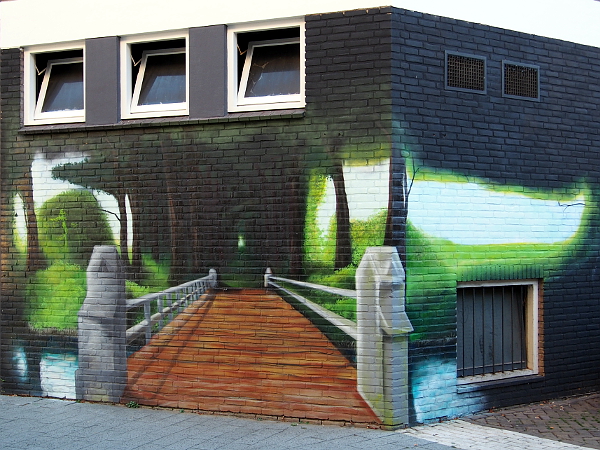 Streetart in Hengelo - die Brücke